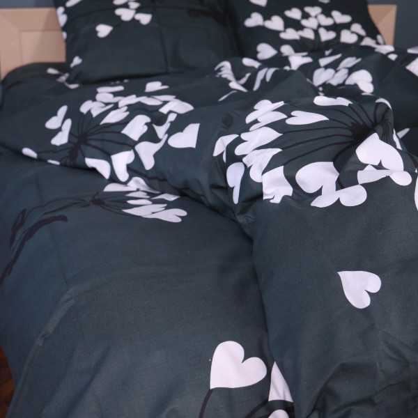 Фото - Комплект постільної білизни MirSon Бязь 17-0961 Dark Hearts 220х240 (2200013257943)